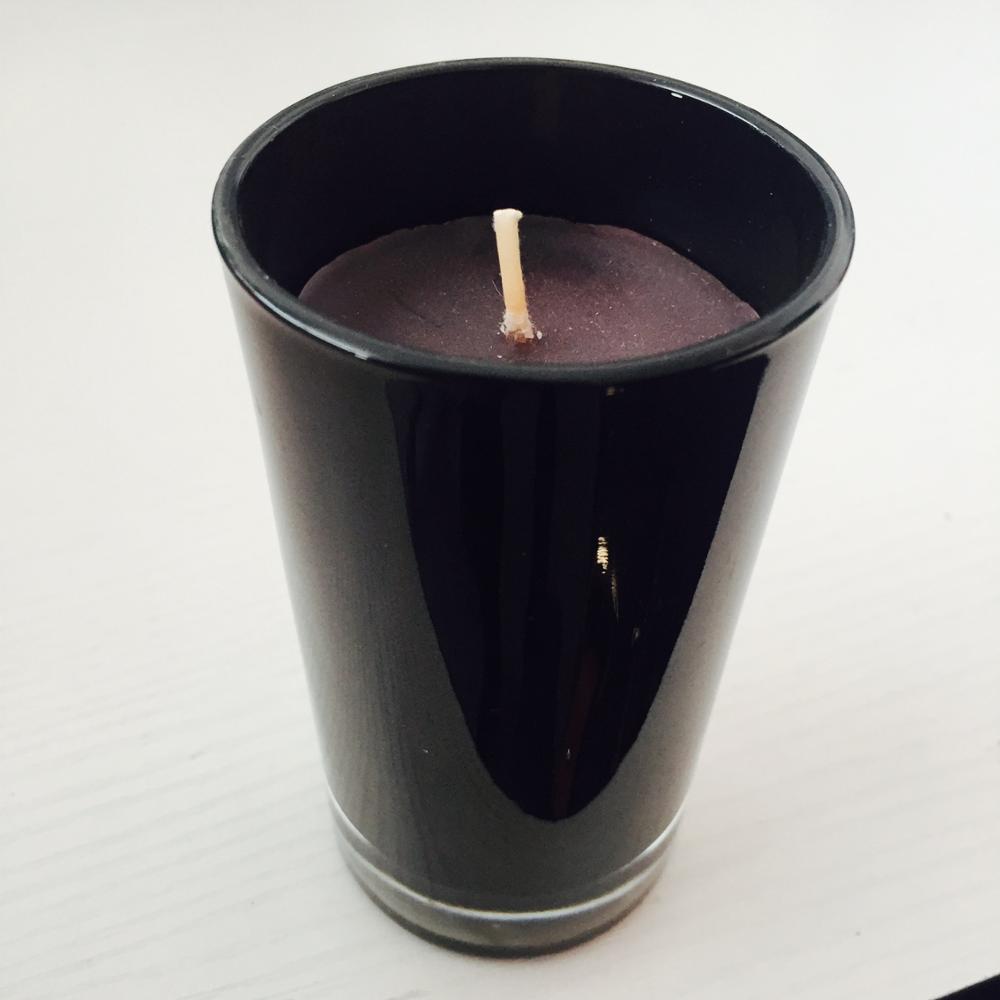 Black Inner Spraying Glass Jar with Scented Candle