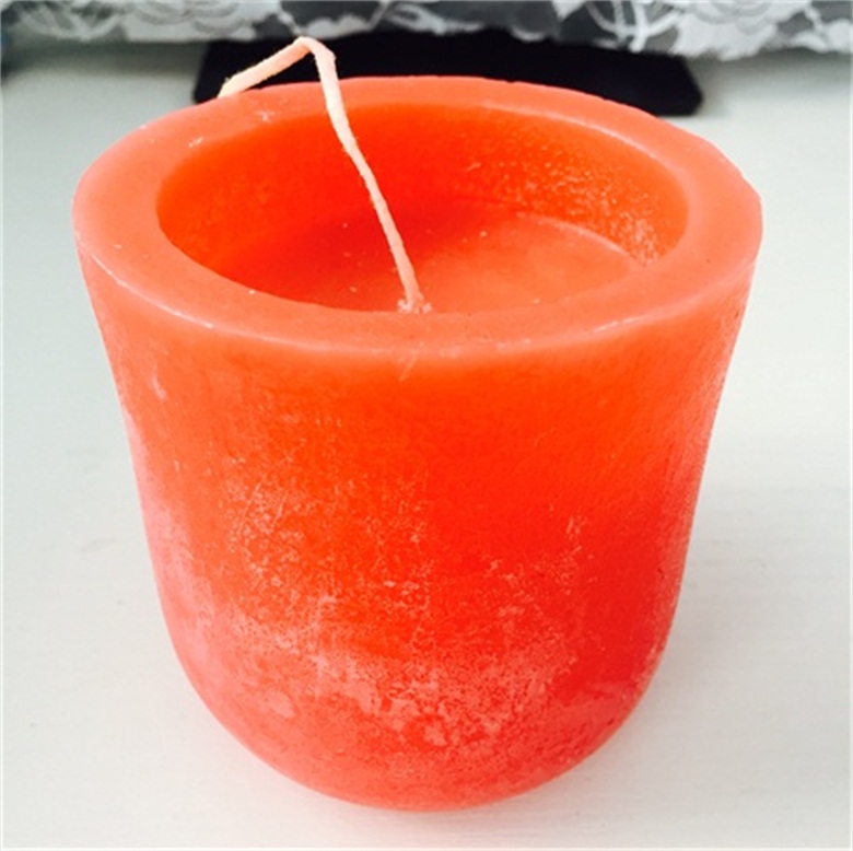 Long Burning Time Traveling Use Scented Concaved Top Craft Pillar Candle