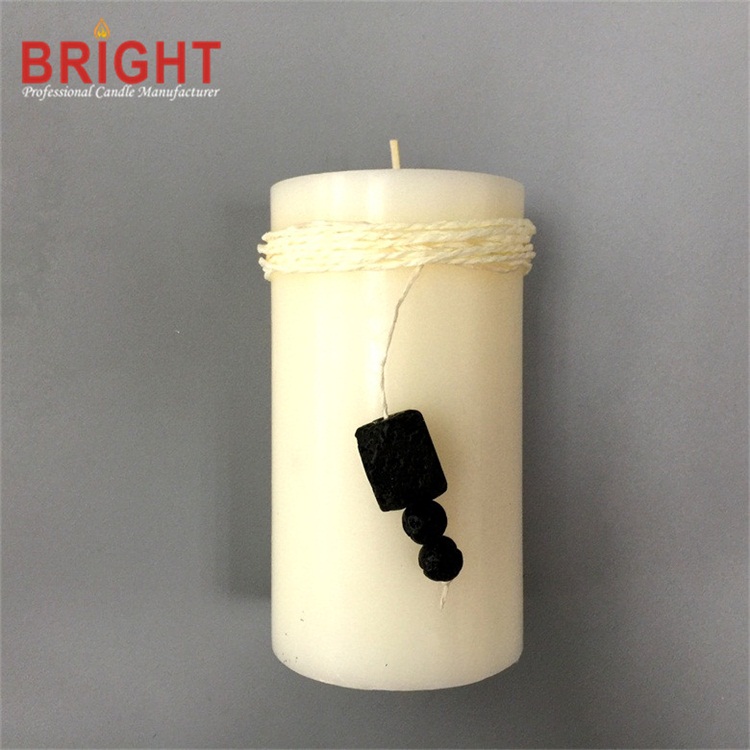 Advent white lily decoration wax candle for sale