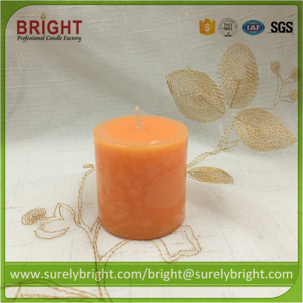 Orange Fragranced Pillar Candles 5x5 Made in China