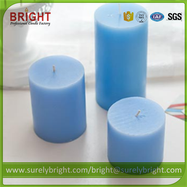 Christmas Snowflake Blue Color Fragrance Pillar Candles
