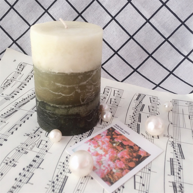 Layered Color Scented Pillar Candles Decoration Wholesale