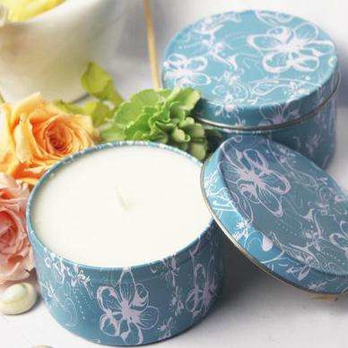 Traveling Use Customized Scented Multi Size Soy Wax Tin Box Candle