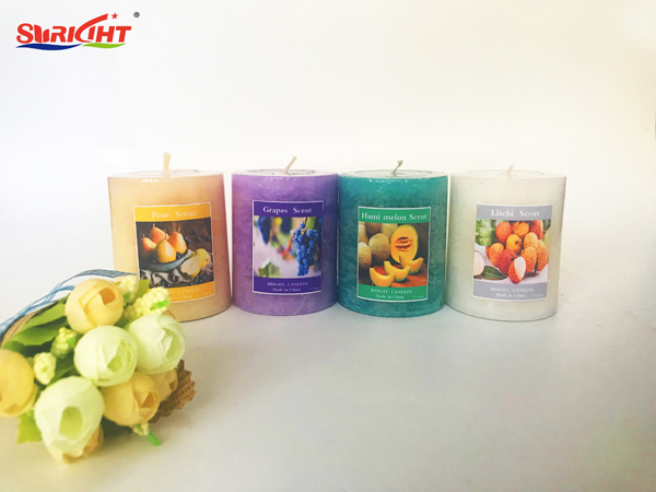 China Can Customize The Color Fruit Odor Effect Pillar Candle