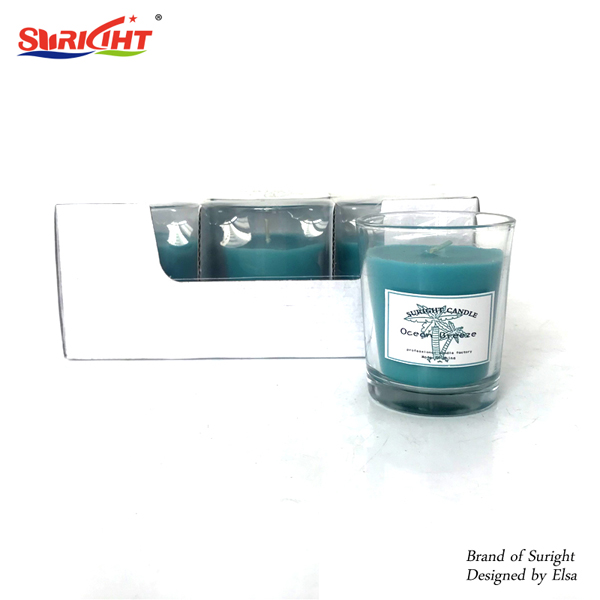 6 Ocean Breeze Scented Glass Jar Candle For Cheap Sale
