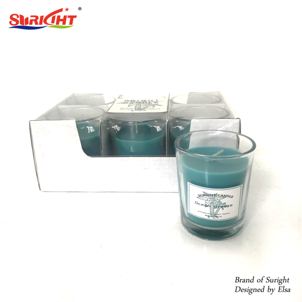 6 Ocean Breeze Scented Glass Jar Candle For Cheap Sale
