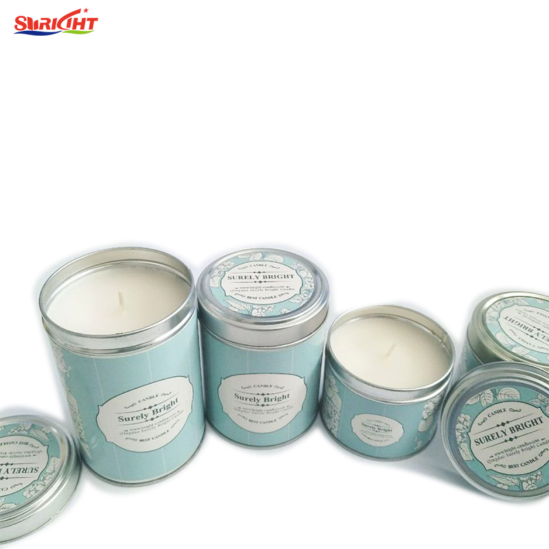 SURIGHT Hot Sell scented in tin candles Metal cans candle