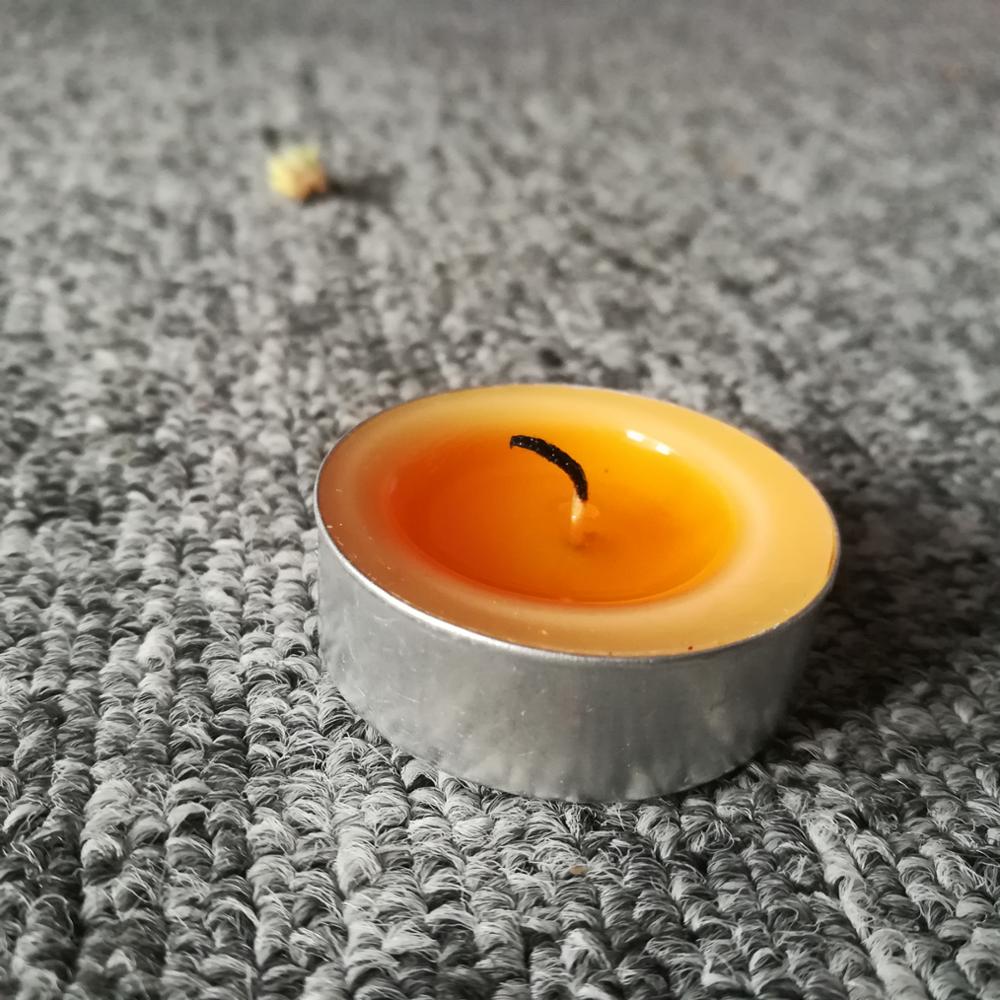 Orange bath home use tealight scented orange candles alum cup