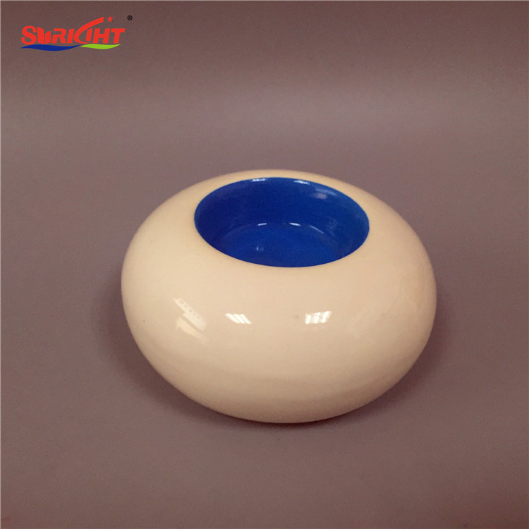 White Paint Round Zen Porcelain Hand Held Tealight Candle Holders