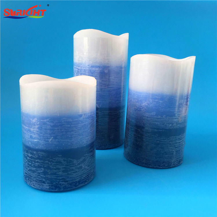 Real Wax LED Moving Flame Battery Operated Pillar Candle
