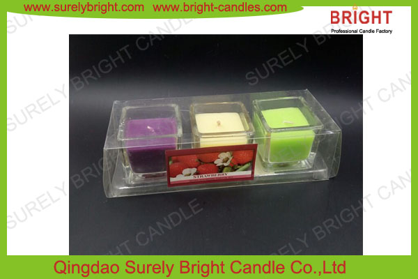 Square Gift Glass Jar Scented Candles