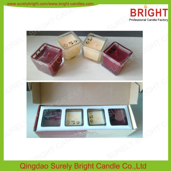 Square Glass Jar Scented Candles