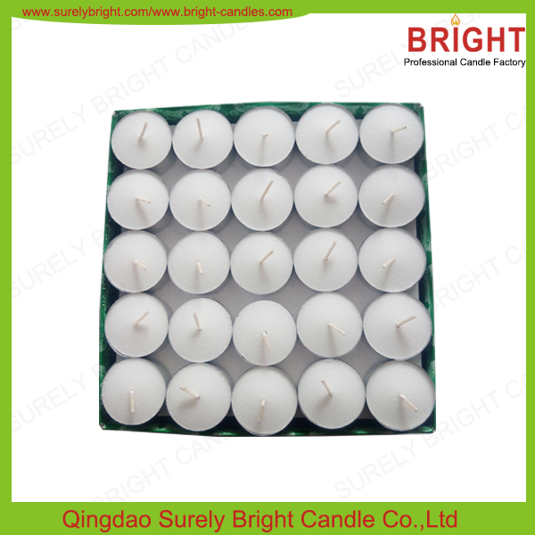 Factory produce 50pcs 23g white tealight candle