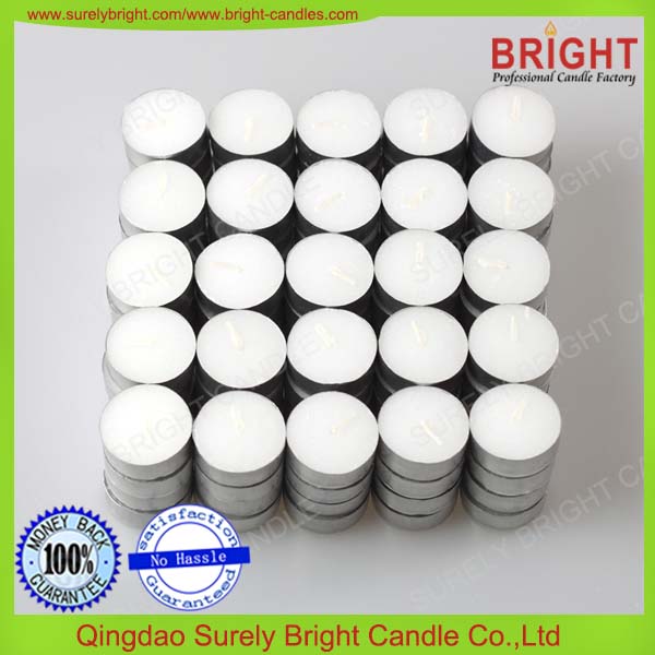 white tealight candles 10g