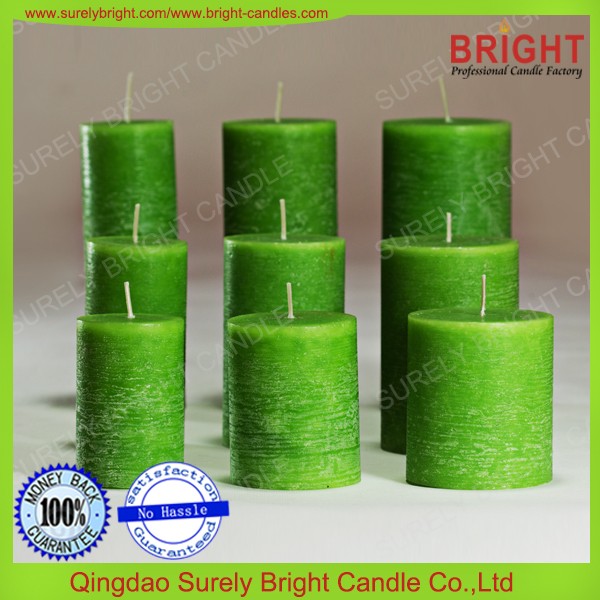 Size d6.8*h12cm Colored Rustic Pillar Candles Wholesale