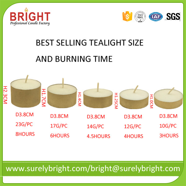 Hot Sale White Tealight Candles with Long Burning Time Top Quality