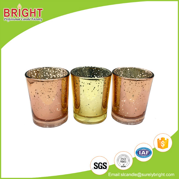Best Selling Electroplating Effect Glass Candle Holders Wholesale