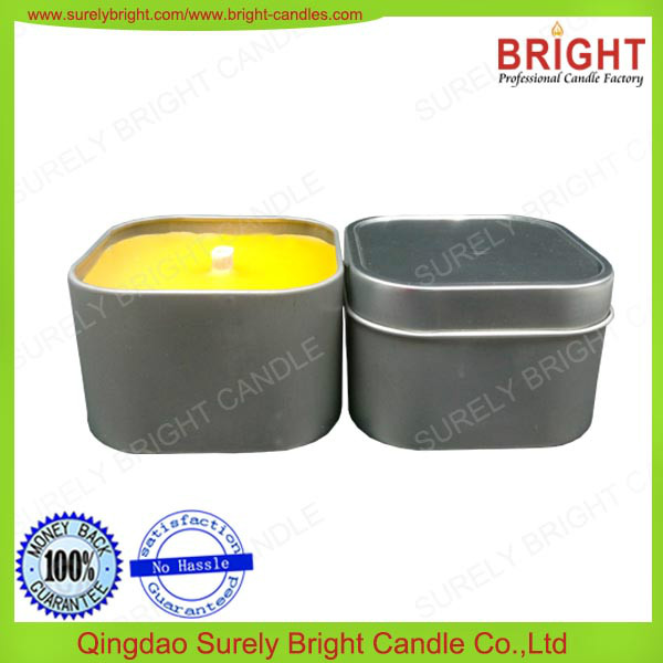 No Anti-dumping Duty Square Shape Tin Candles for Outdoor Use
