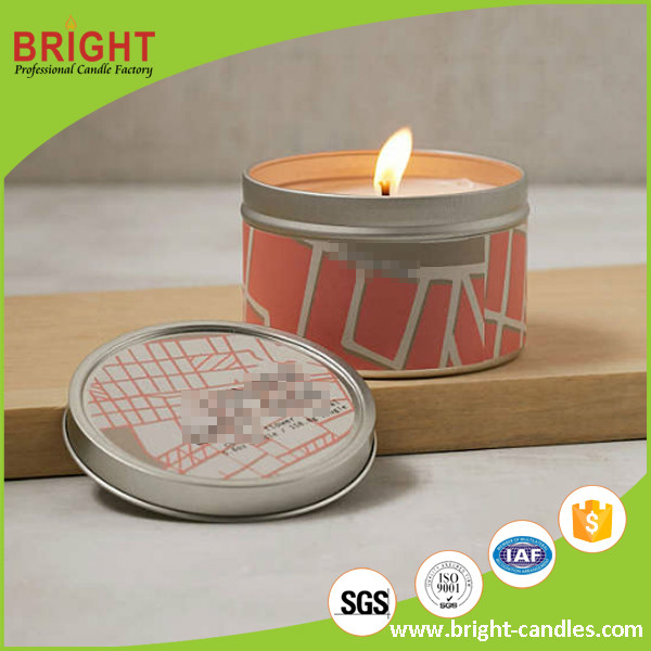 Customized Label Tin Candles Decorations