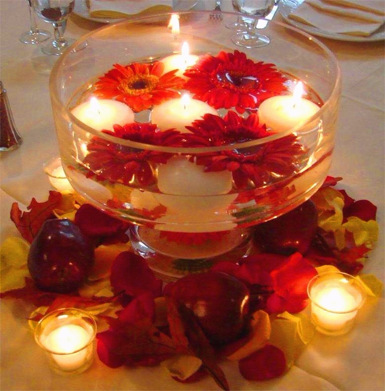 table decoration paraffin wax white color scented floating candle