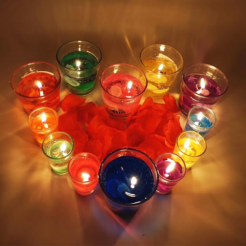 Promotional Popular Gift Idea Top Leading Designed Gel Wax Glass Candle Jar