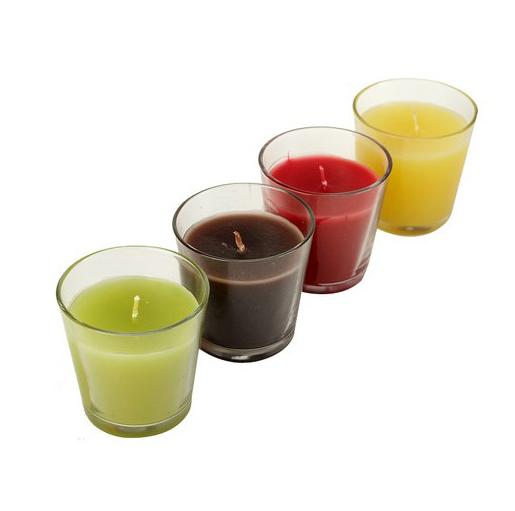 Multi Colored Scented Natural Organic Soy Wax Transparent Glass Jar Candle