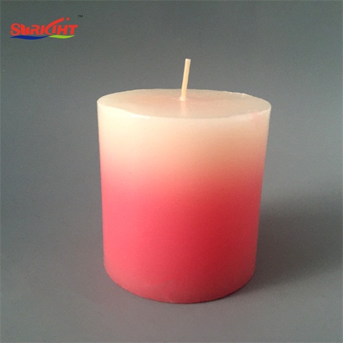 Small Stained Gradient Color 2 tiers Craft Decorative Scented Candles