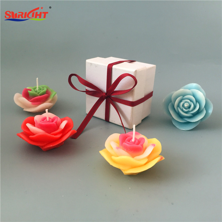 Handmade Custom Color Flower Shape Floating Candle