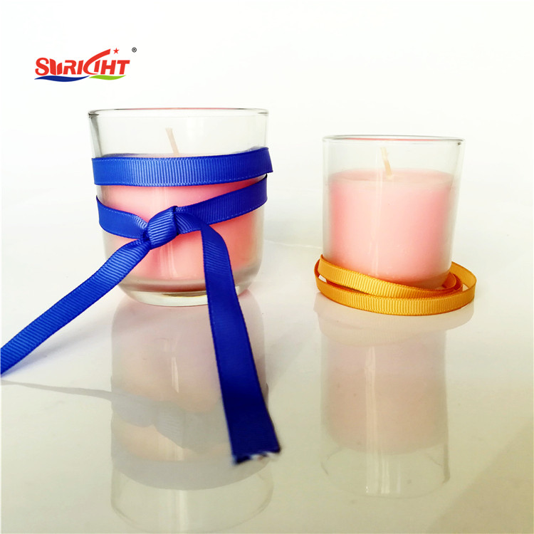 SGS Round Bottom Pink Wax Perfume Spray Glass Jar Gift Candle Set