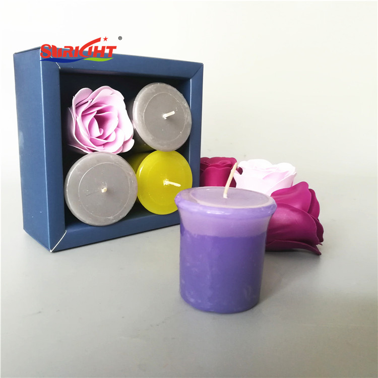 Fancy Aromatic Fragrance Votive Flower Gift Set Pack Candles