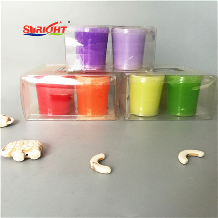 Colorful Custom 3% Scented Aromatic Set of 4 Votive Candles