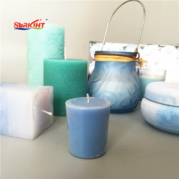 Ocean Blue Housemade Art Pillar Glass Jar candle Gifts Set