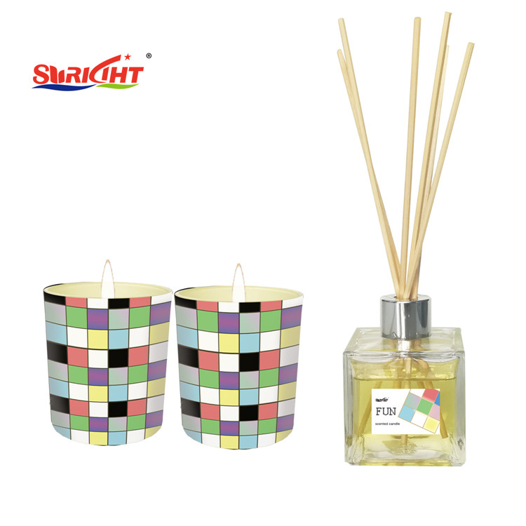 Natural Scented Glass Jar Luxury Mosaic Home Fragrance Diffuser