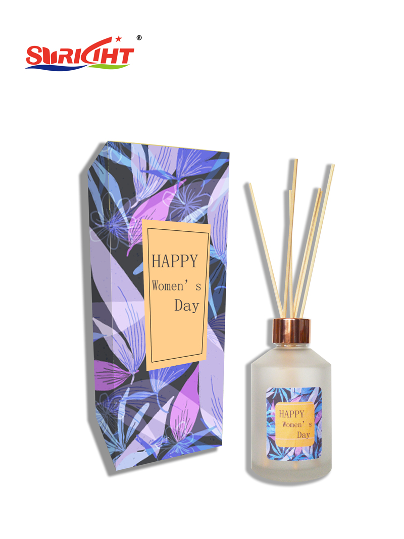 Mother's Day customizable colour  box Clear Glass Jar Candle Diffuser Set