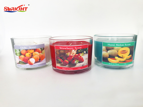 Fruit aroma series custom label cup and glass jar candles