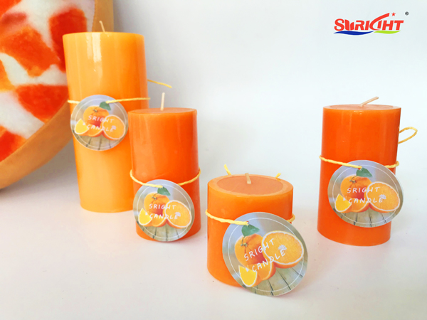 Private Label  Fruit  Scented Shape Pillar Candles