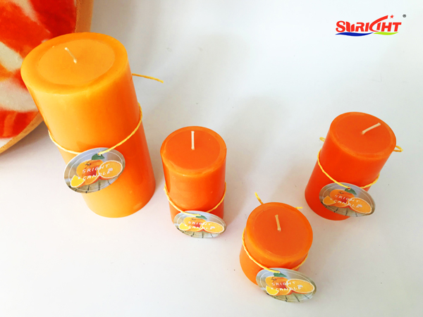 Private Label  Fruit  Scented Shape Pillar Candles