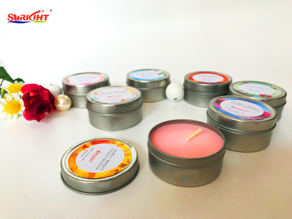 New Customized Label Tin Candles Decorations