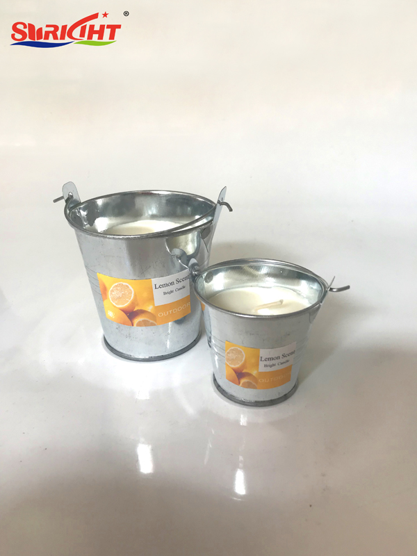 Bucket Shape Scented No Anti-dumping Duty Outdoor Candles