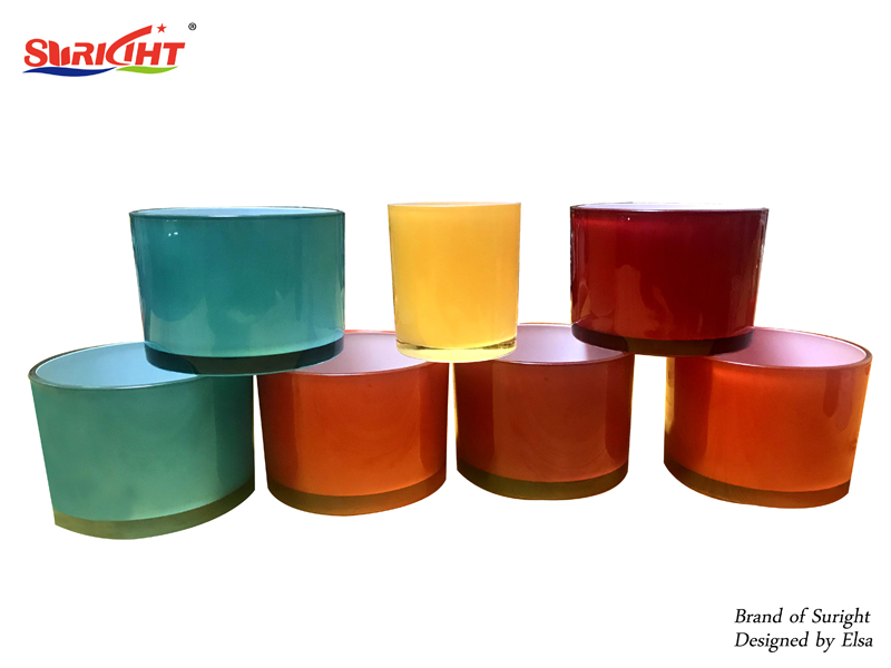 Customisable Glass Candles Holder In Colour Colour Sells Well