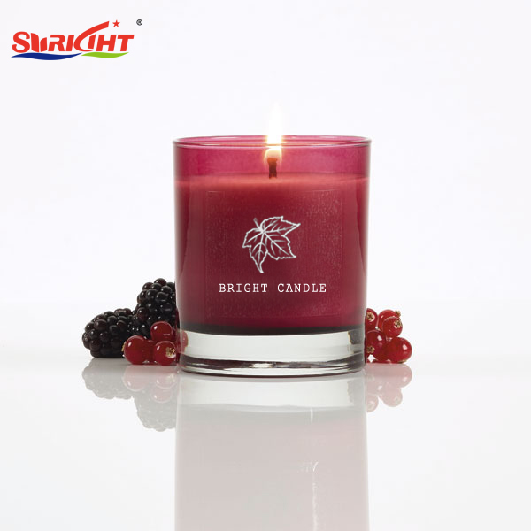 2019 Blueberry Scented Luxury Glass Soy Candle