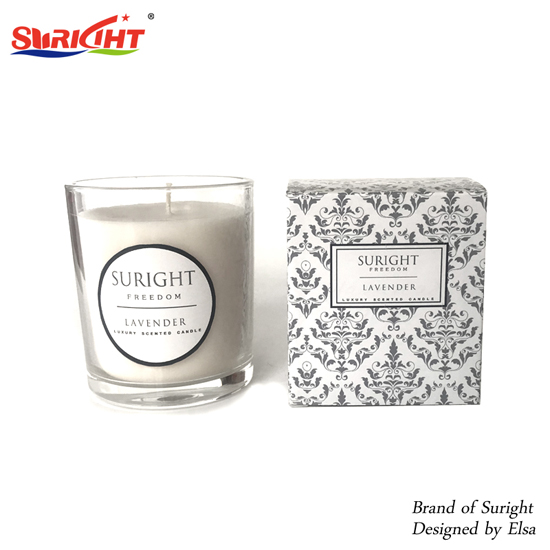 European Pattern Custom Logo Soy Candle Glass Luxury Scented Candles