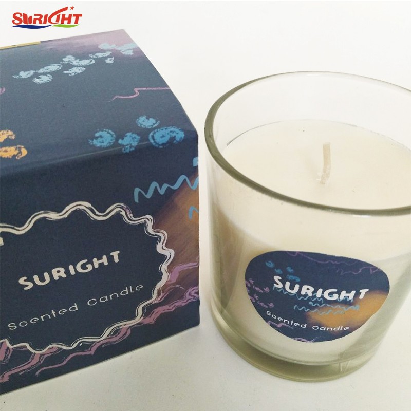 OEM CANDLE Soy Wax In Glass Jar Scented Candle With Color Box Design