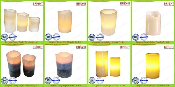 Scented LED Wick Color Component White Pillar Color Changing Candle